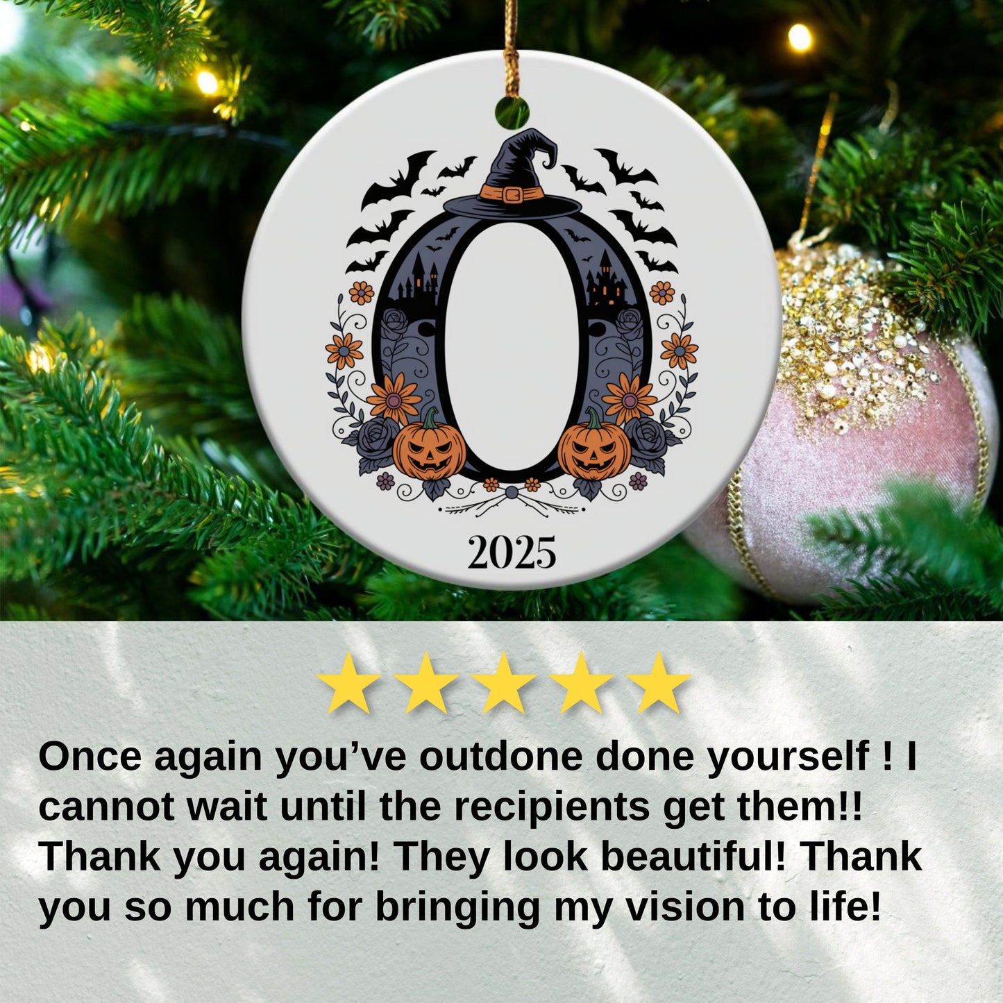 Personalized Halloween Themed 2025 Ornament product