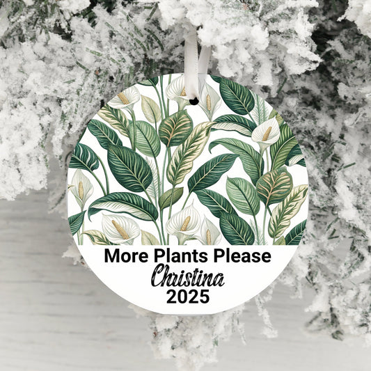 Personalized More Plants Please Ornament product type