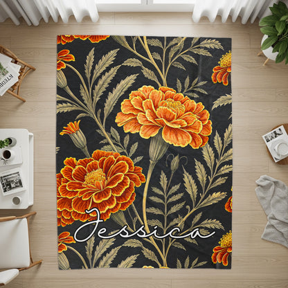 Personalized Floral Jessica Design Custom Rug