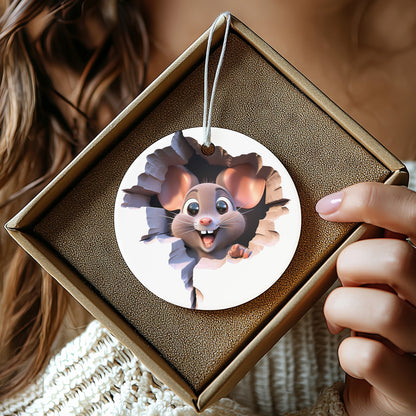 Adorable Mouse Character Christmas Ornament product