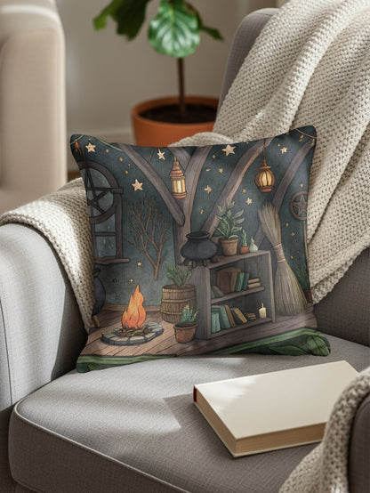 Cozy Enchanted Forest Themed Living Room Pillow Decor