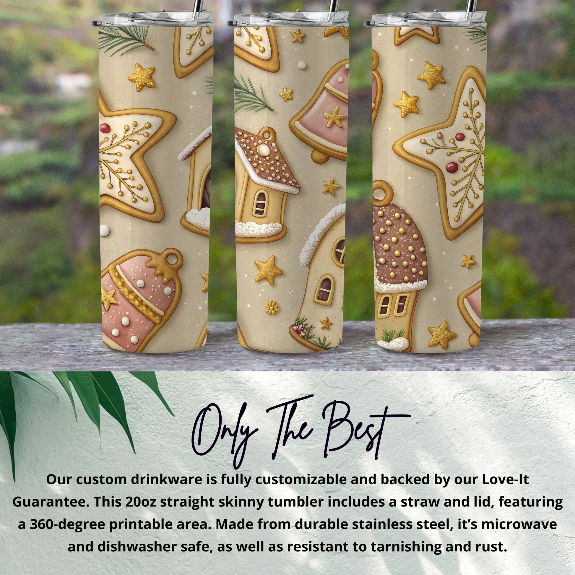 Festive Cookie Holiday Season Home Decor Design Tumbler - Walk Greener