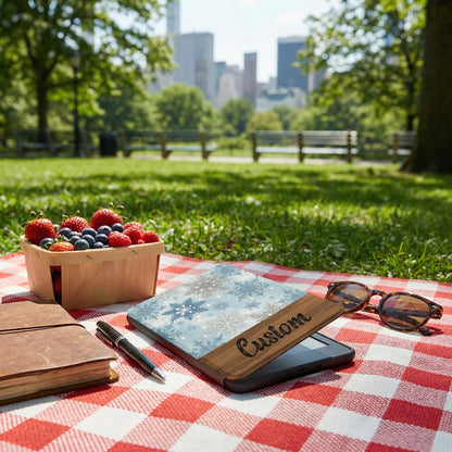 Custom Tablet Case with Snowflake Design for Picnic Days