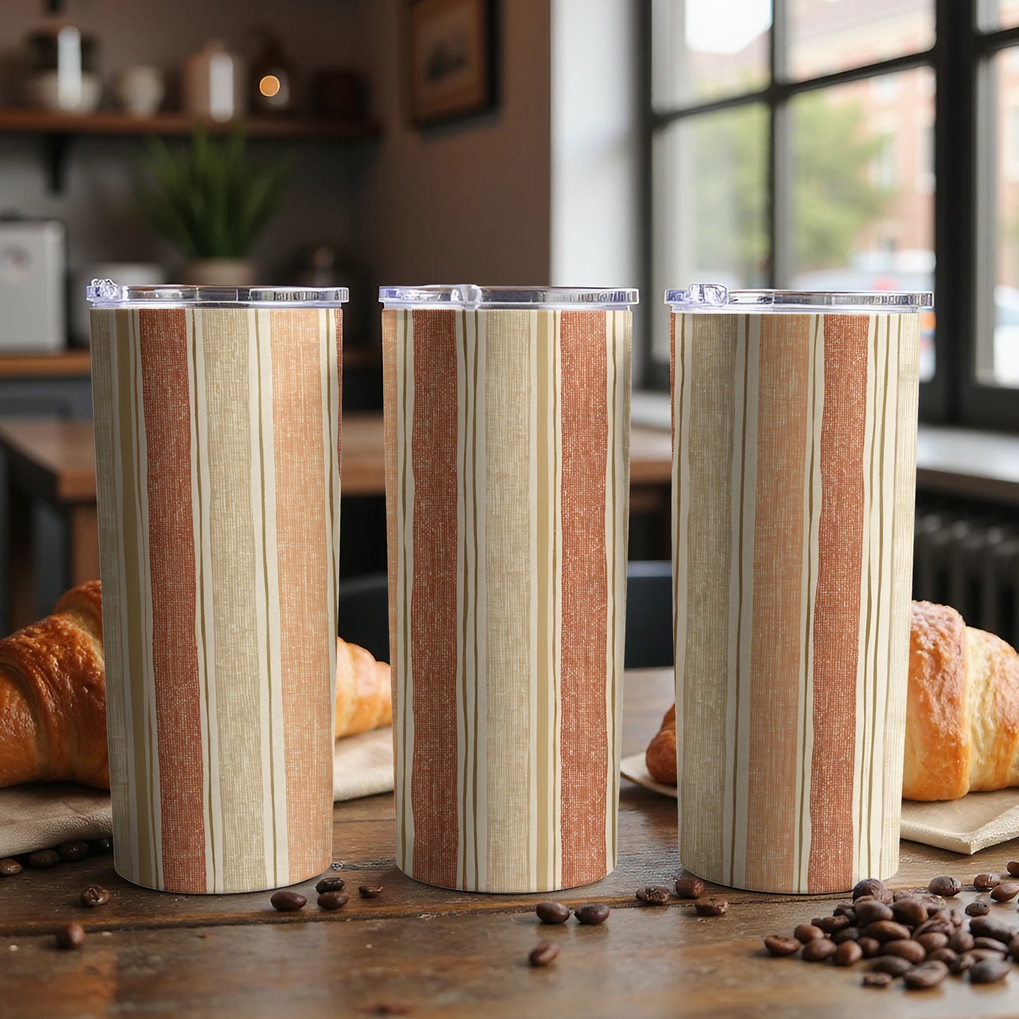 Striped Pattern Tall Tumbler for Beverages Product