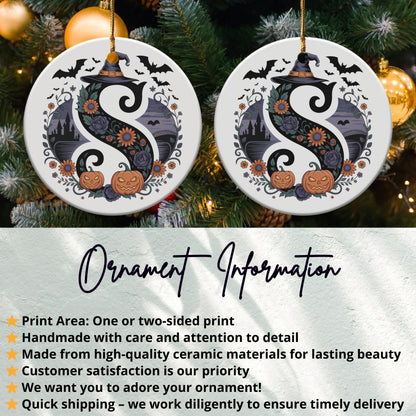 Halloween Design with Pumpkin Initials Ornament product