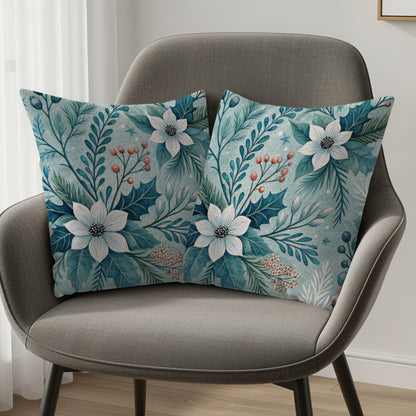 Decorative Floral Pattern Throw Pillow Covers Set