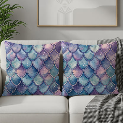 Mermaid Scales Pattern Throw Pillow Set Home Decor
