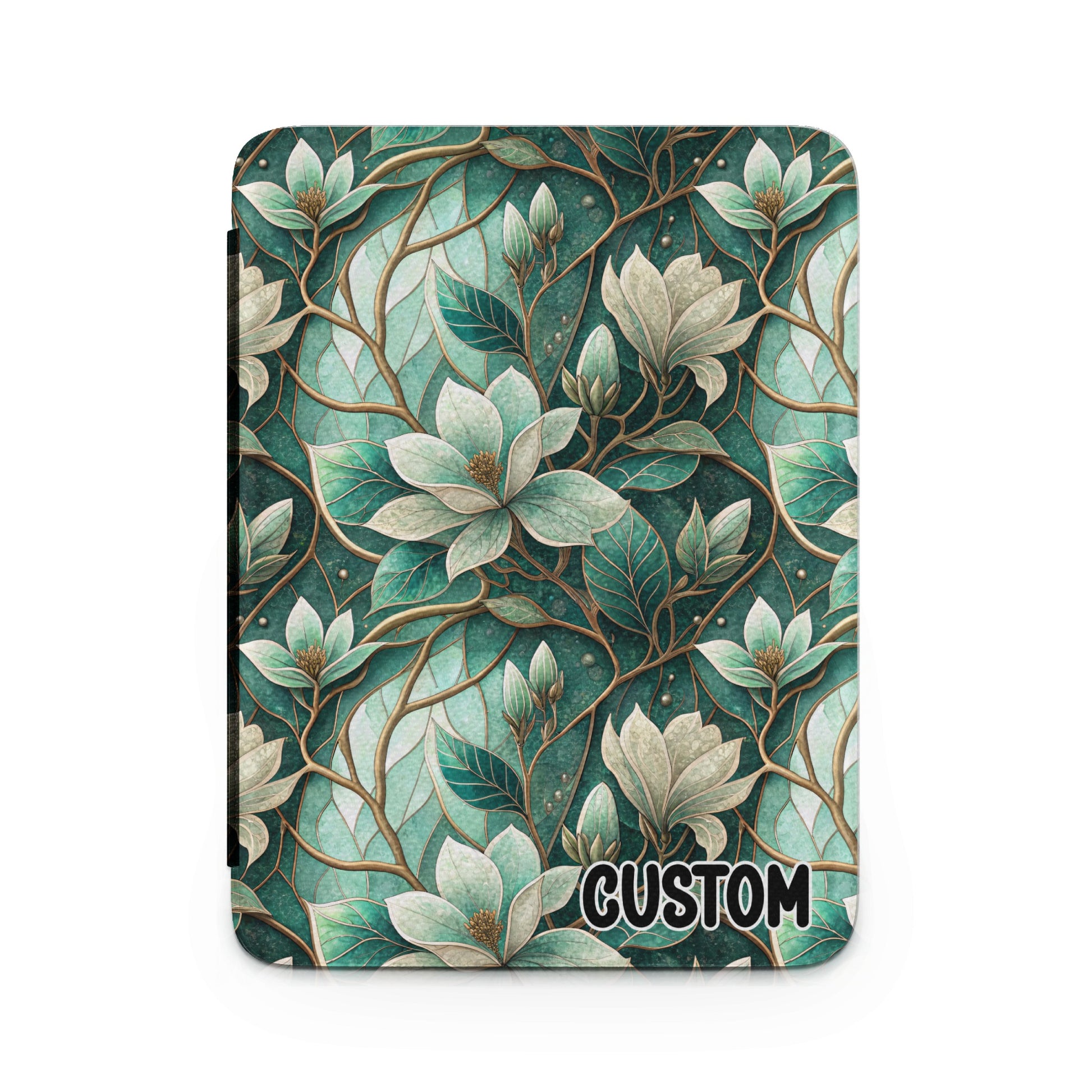 Custom Green Magnolia Floral Pattern Decorative Cover
