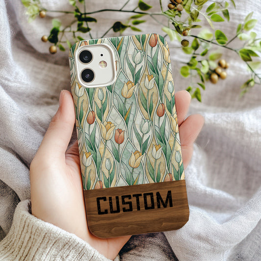 Custom Floral Tulip Design Phone Case for Personalization