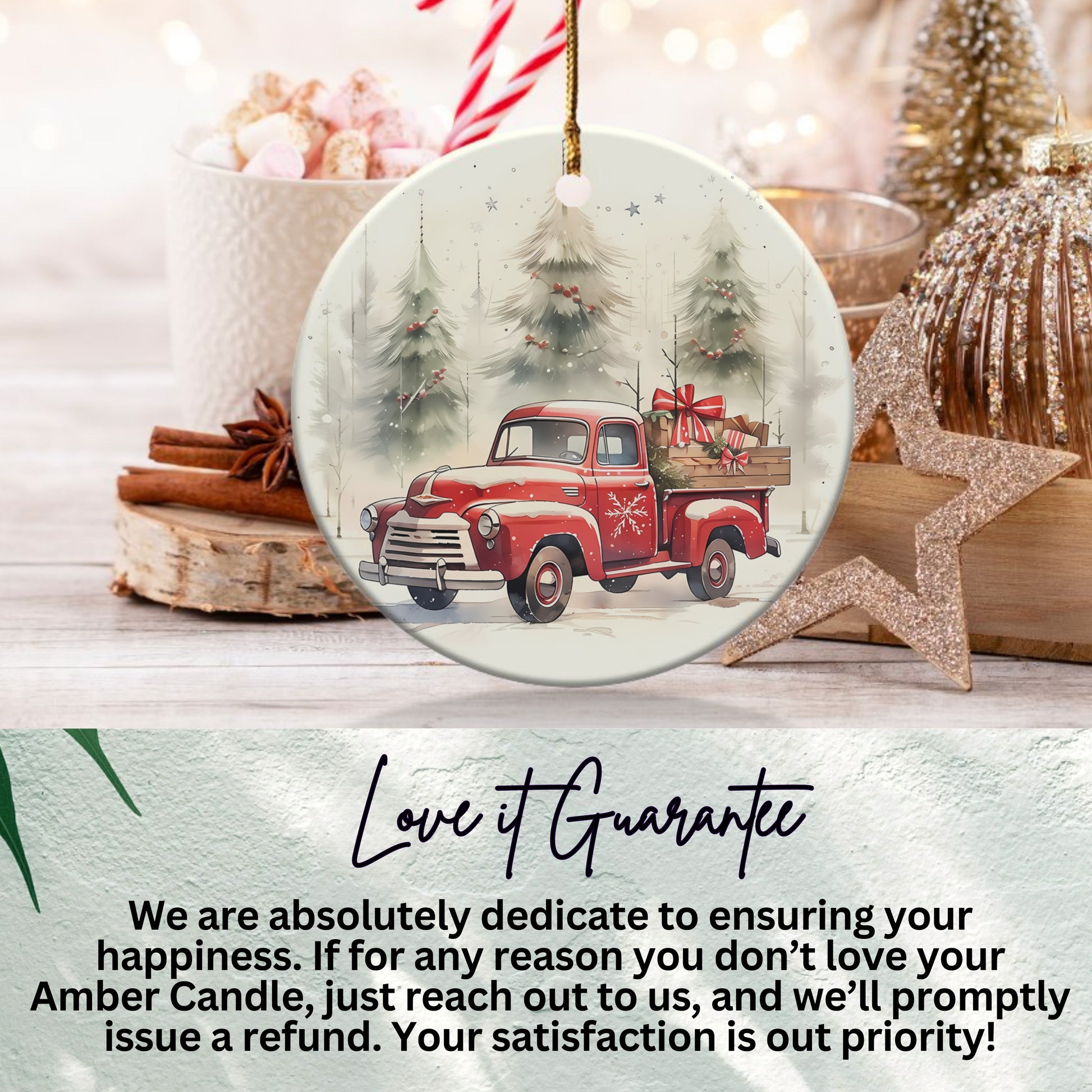 Festive Vintage Truck Ornament Christmas Decor product type