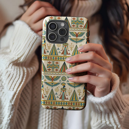 Ancient Egypt Art Pattern Design on a Custom Phone Case - Walk Greener