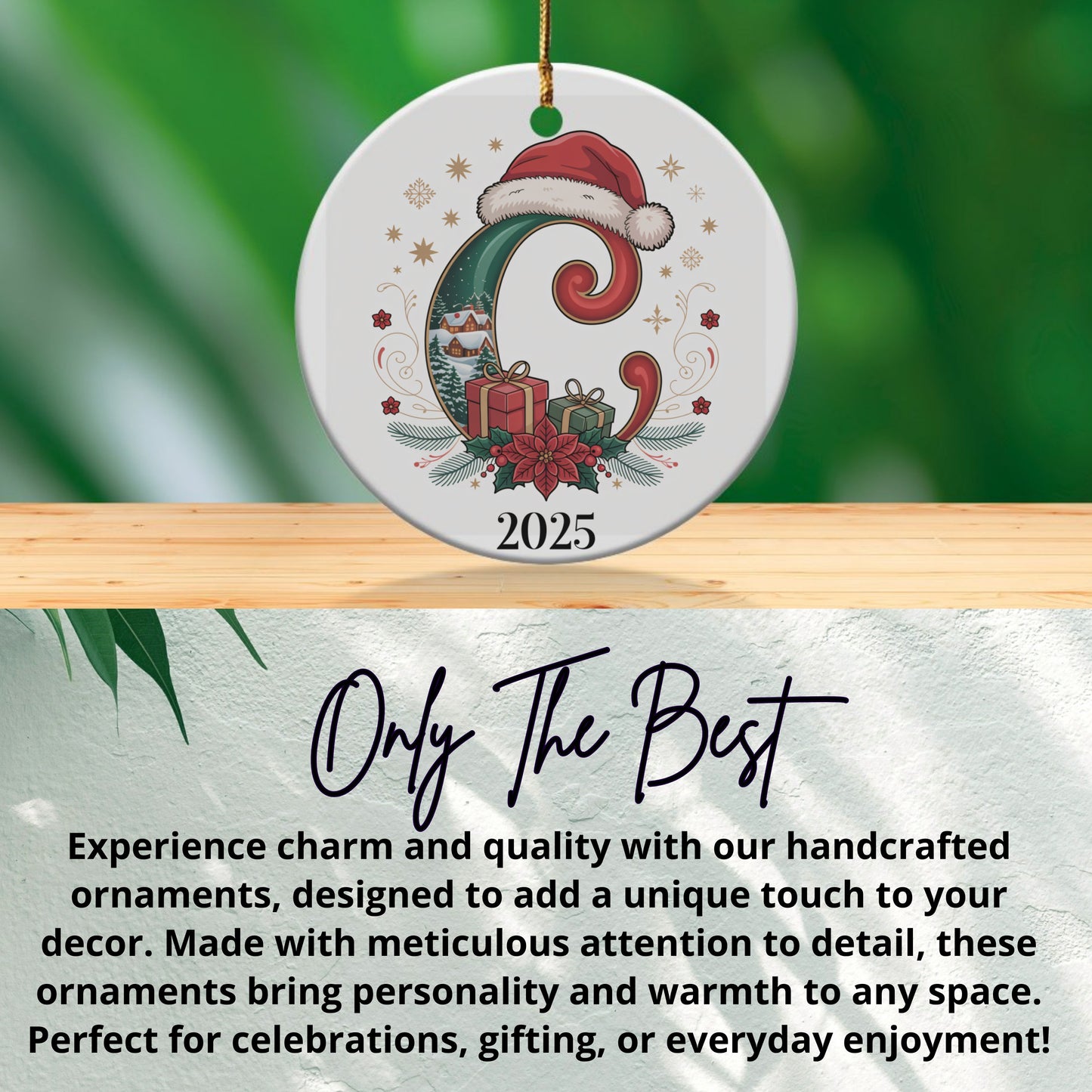 Personalized Santa Hat 2025 Christmas Ornament product