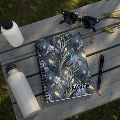 Custom Notebook with Fantasy Floral Design Cover