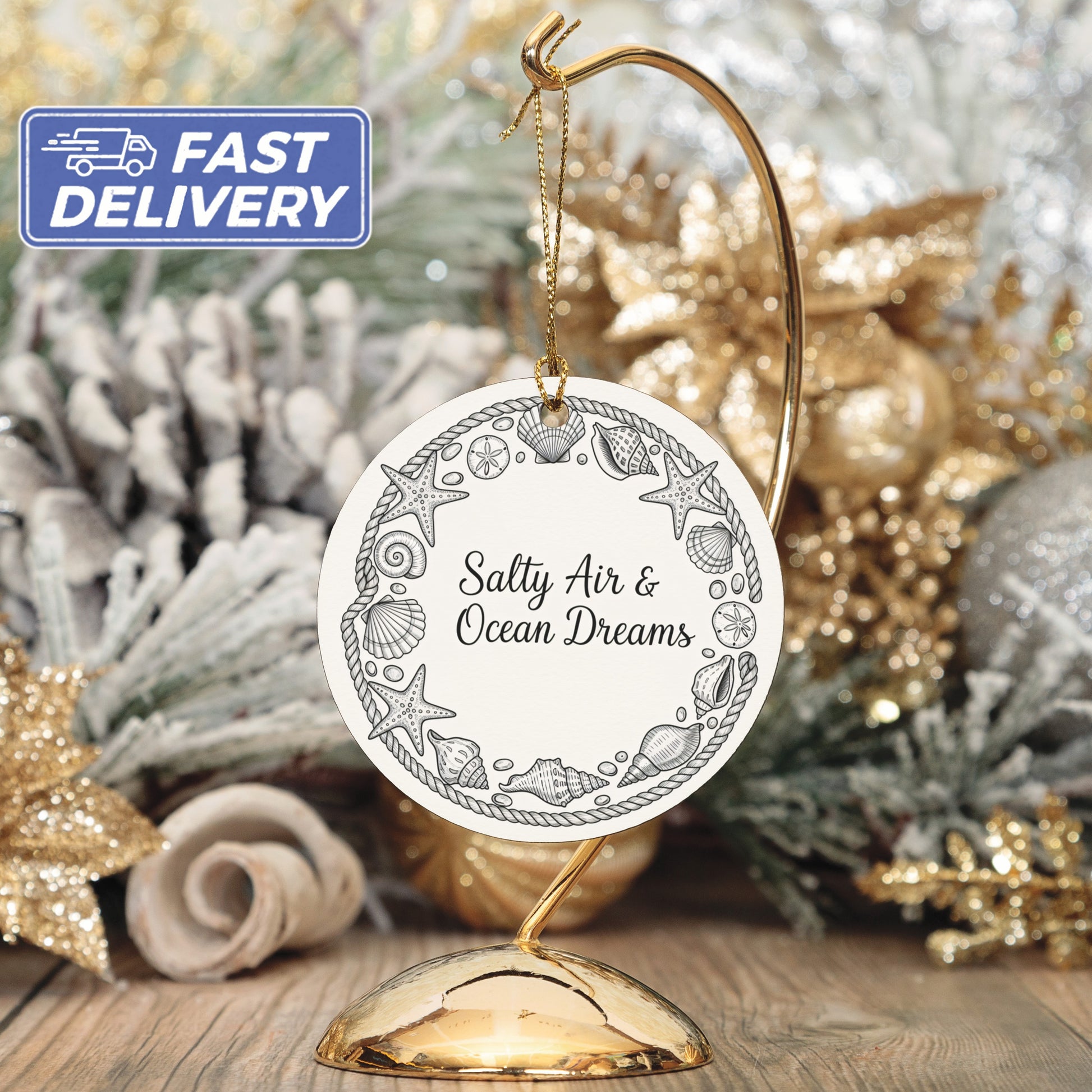 Salty Air and Ocean Dreams Holiday Ornament product