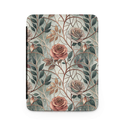 Elegant Vintage Floral Design with Roses Tablet Cover