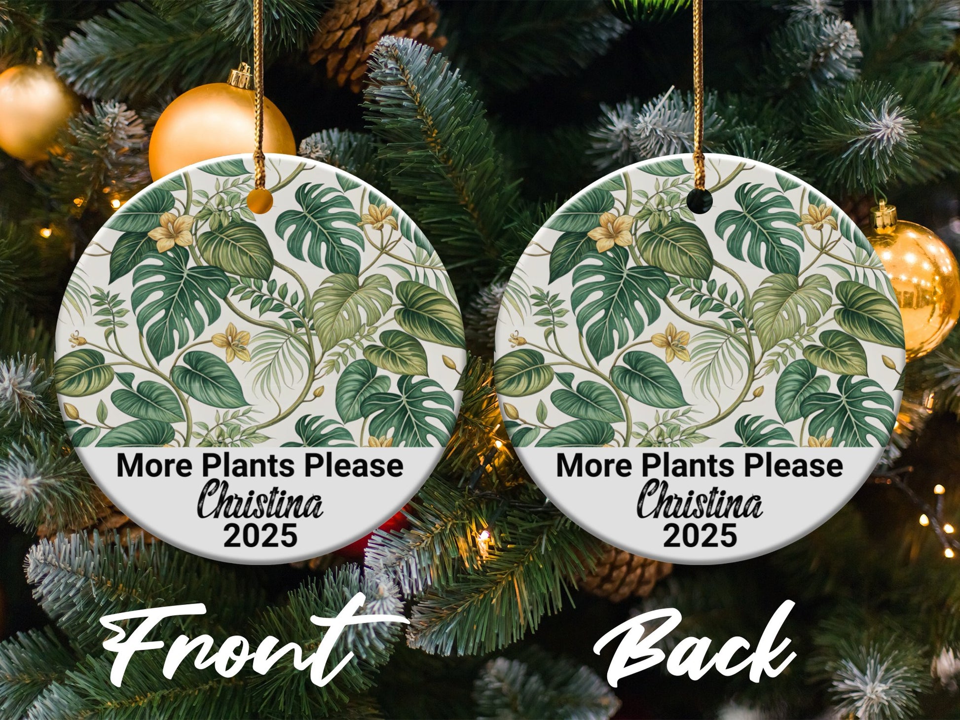 Personalized Plant Lovers Christmas Tree Ornament product