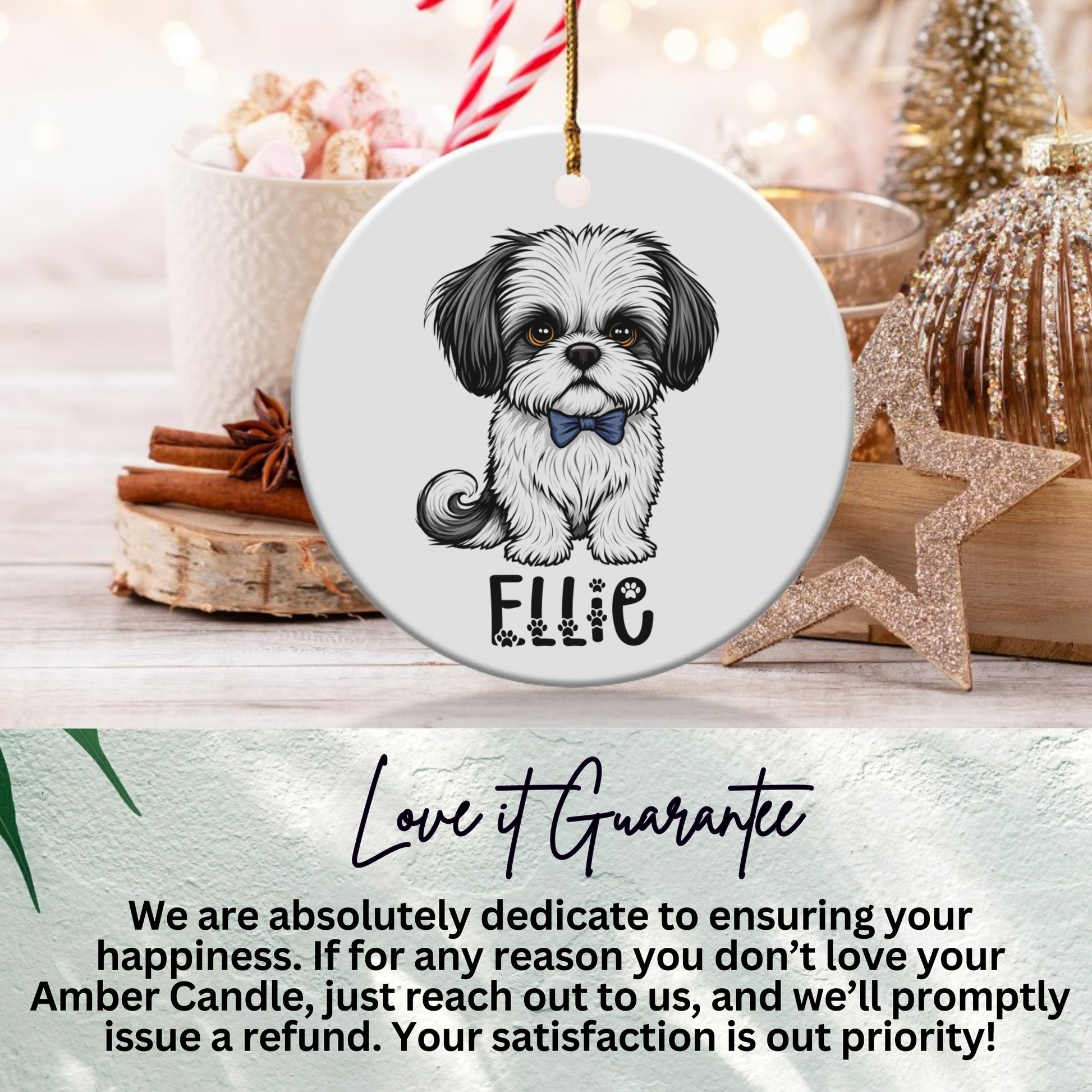 Shih Tzu Dog Personalized Christmas Ornament product type