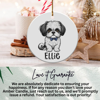 Shih Tzu Dog Personalized Christmas Ornament product type