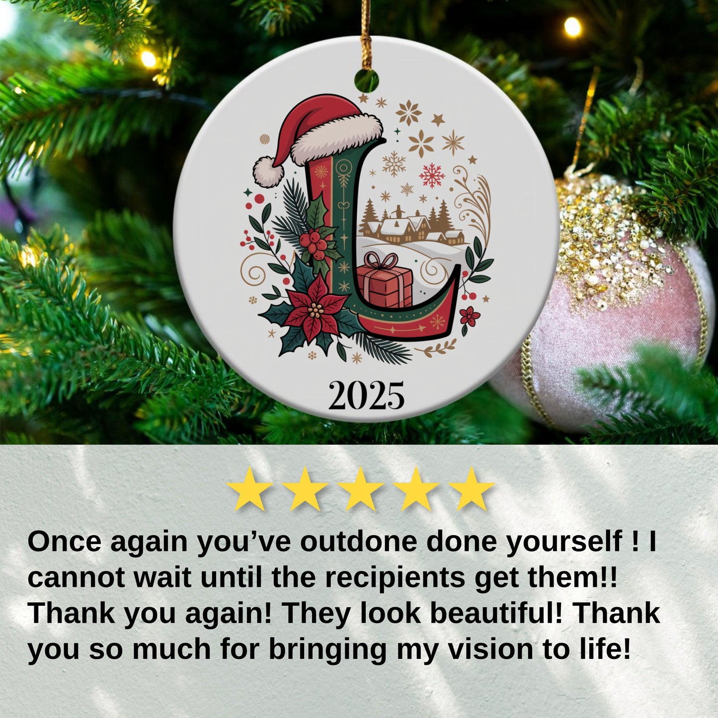 Personalized 2025 Christmas Ornament Holiday product