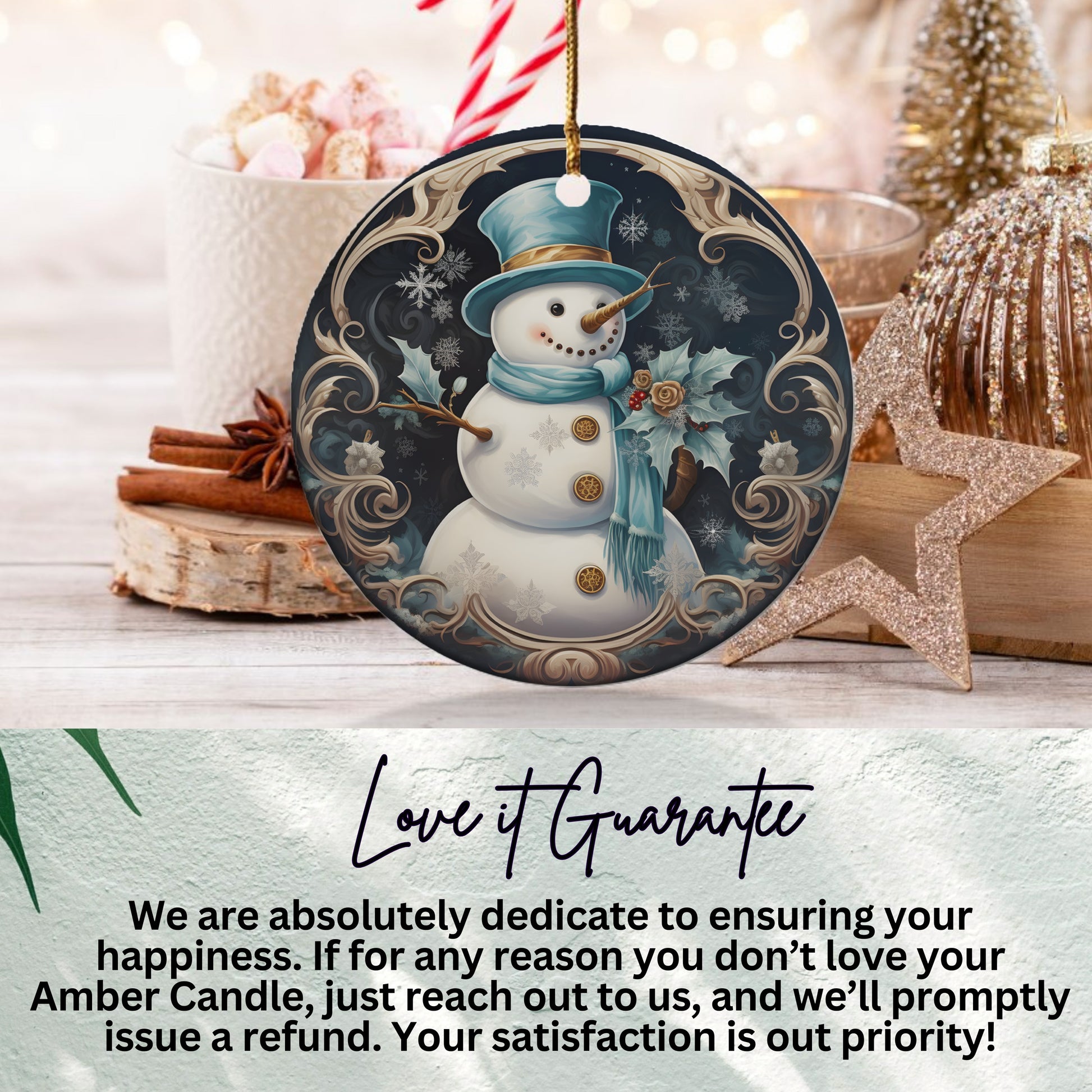 Festive Snowman Hanging Ornament Winter Decor product type