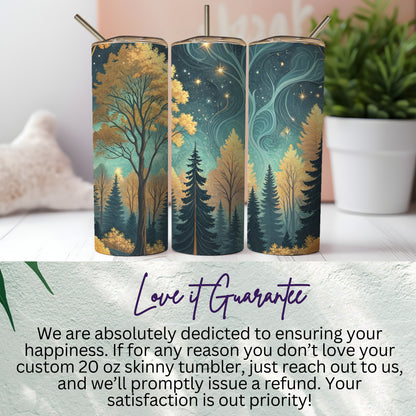 Enchanting Forest Design Custom 20 oz Skinny Tumbler