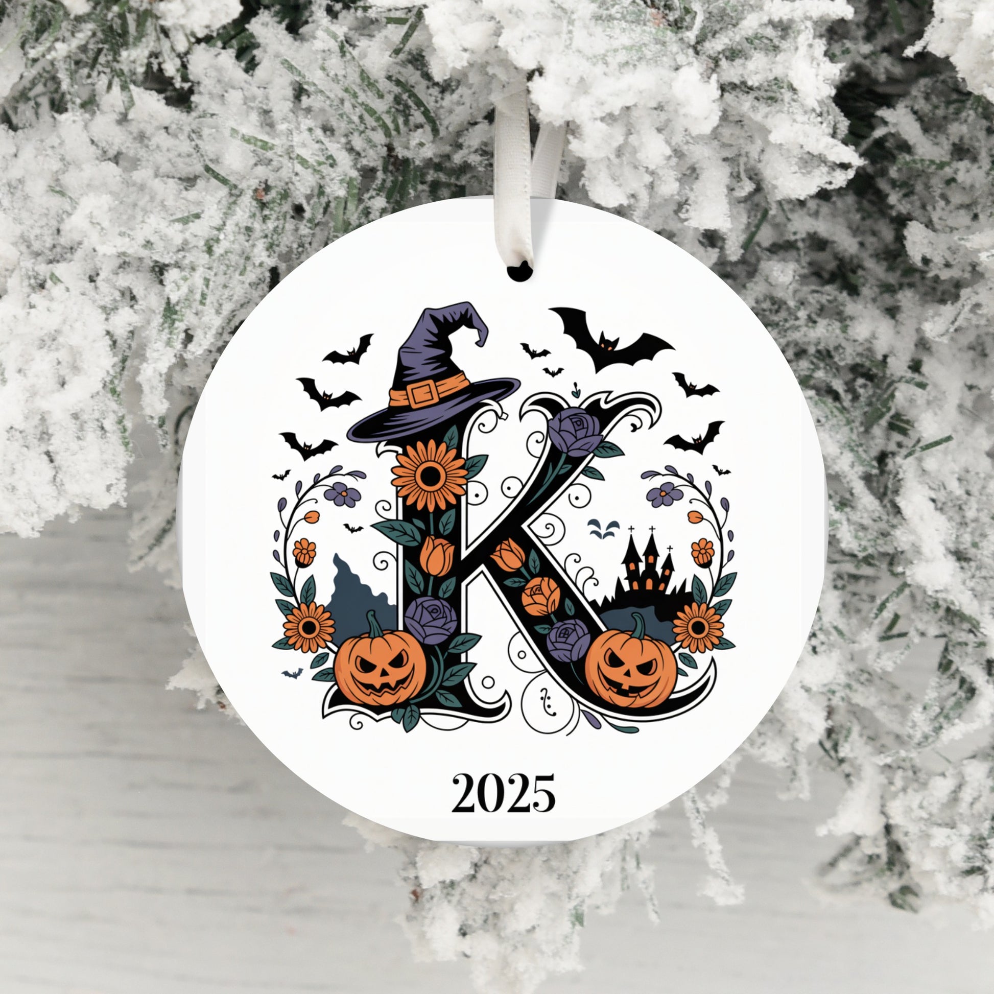 Personalized Halloween Themed K 2025 Ornament product