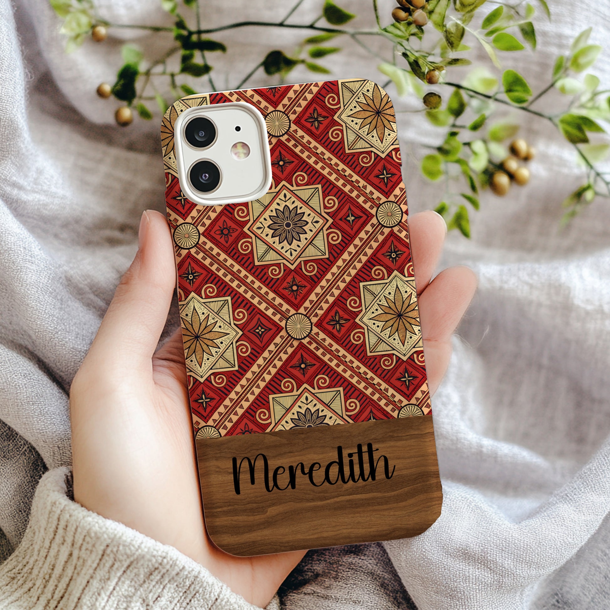 Personalized Geometric Pattern Meredith Phone Case