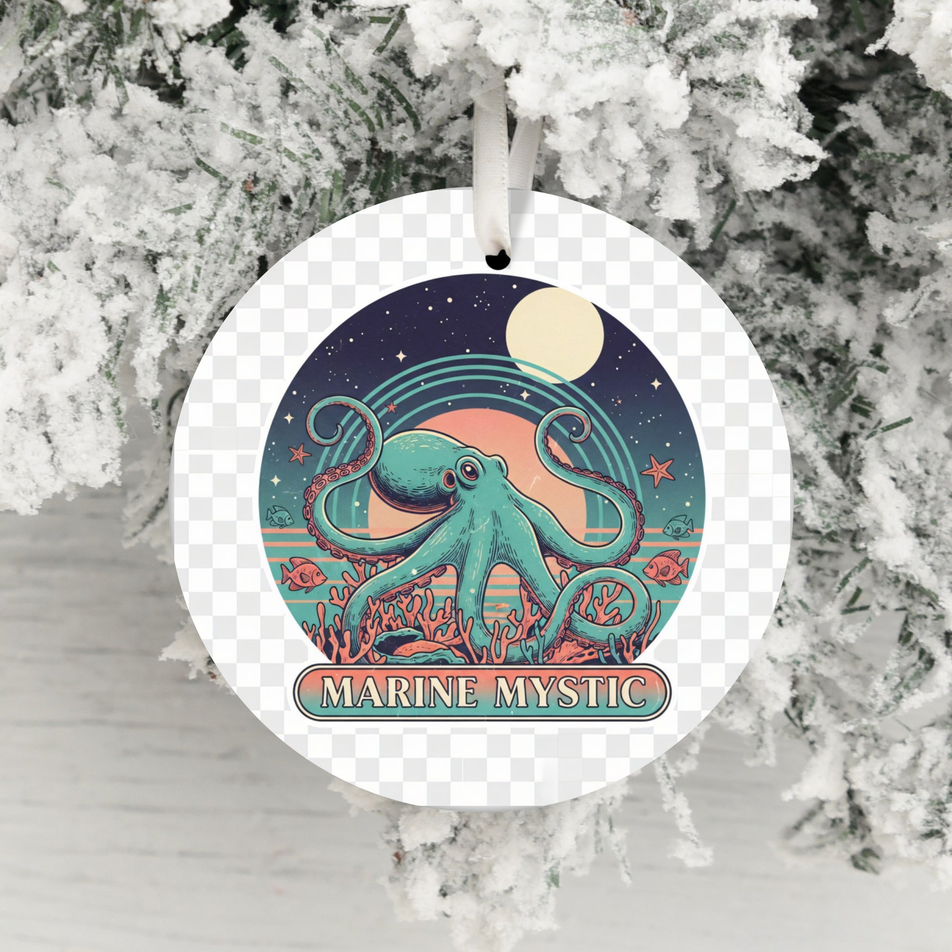 Marine Mystic Ocean Octopus art Tree Ornament product type