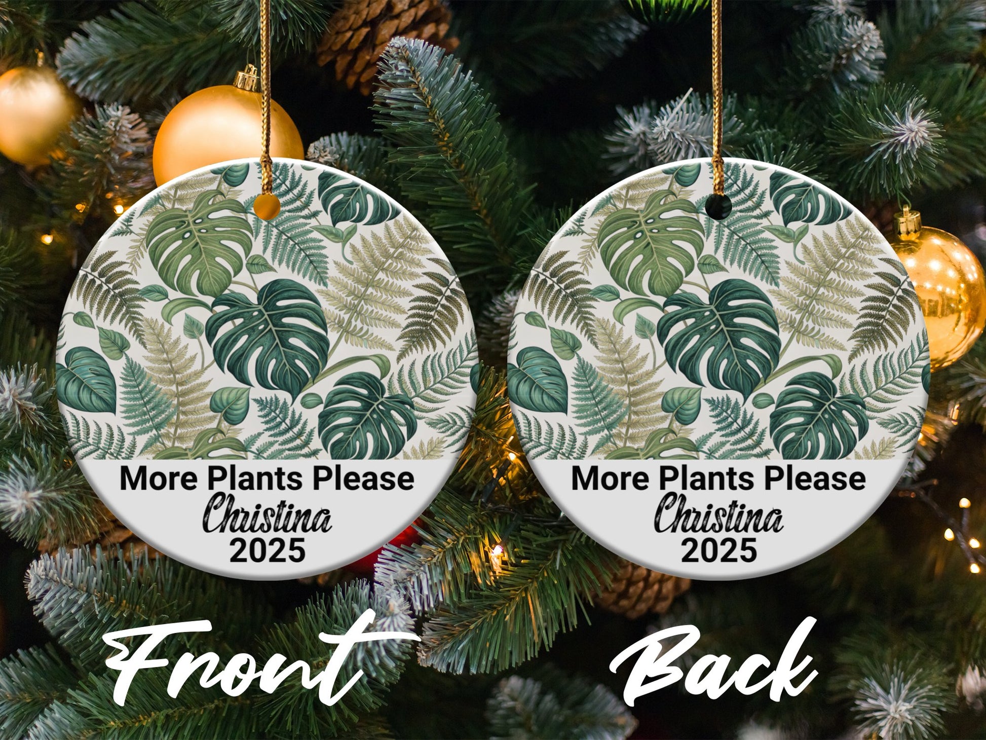 Personalized More Plants Please Ornament product