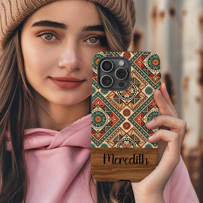 Personalized Tribal Pattern Phone Case 'Meredith'