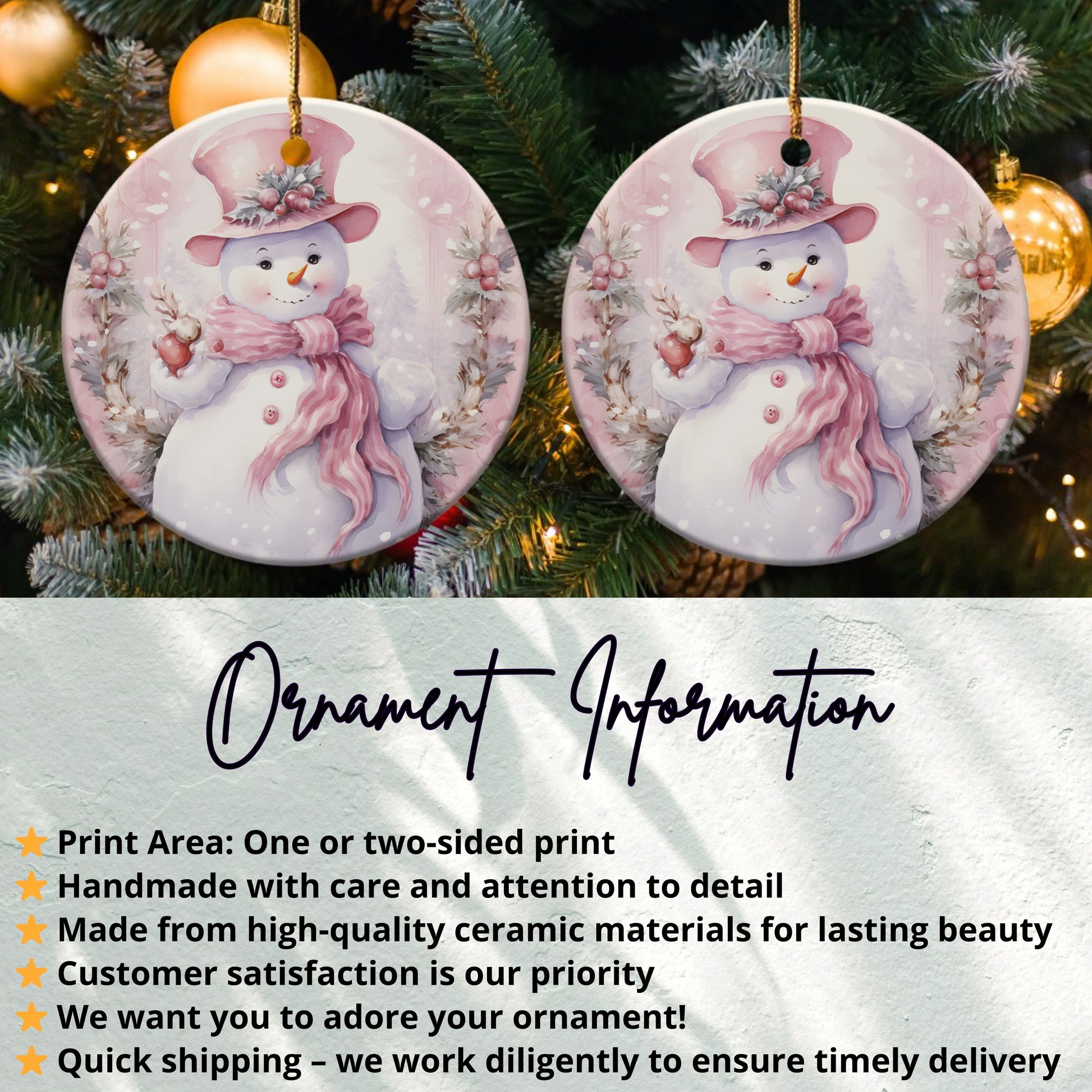 Snowman Design Christmas Tree Decoration Ornament product type
