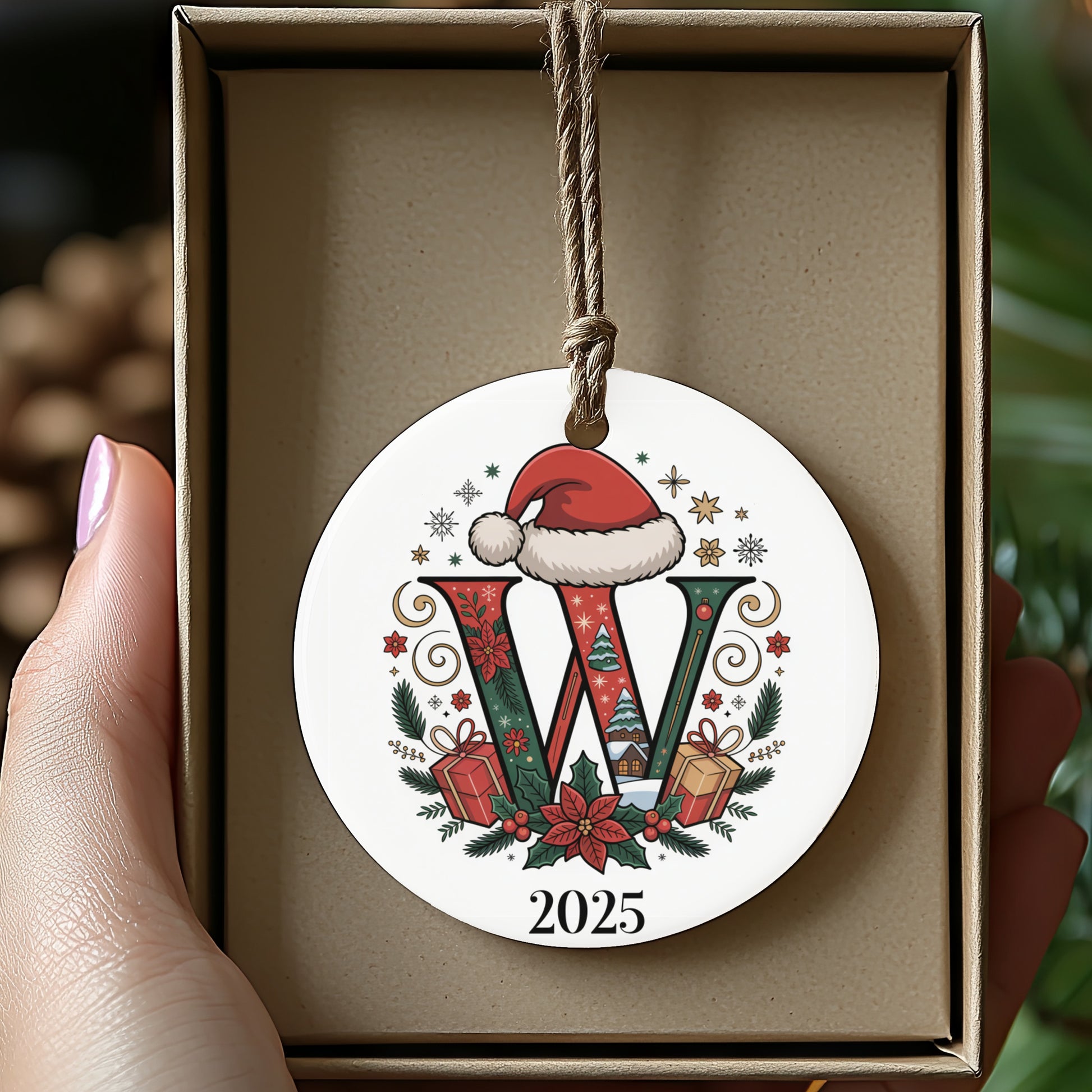 Personalized Christmas 2025 Ornament W product type