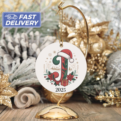 Personalized Initial Christmas 2025 Ornament product