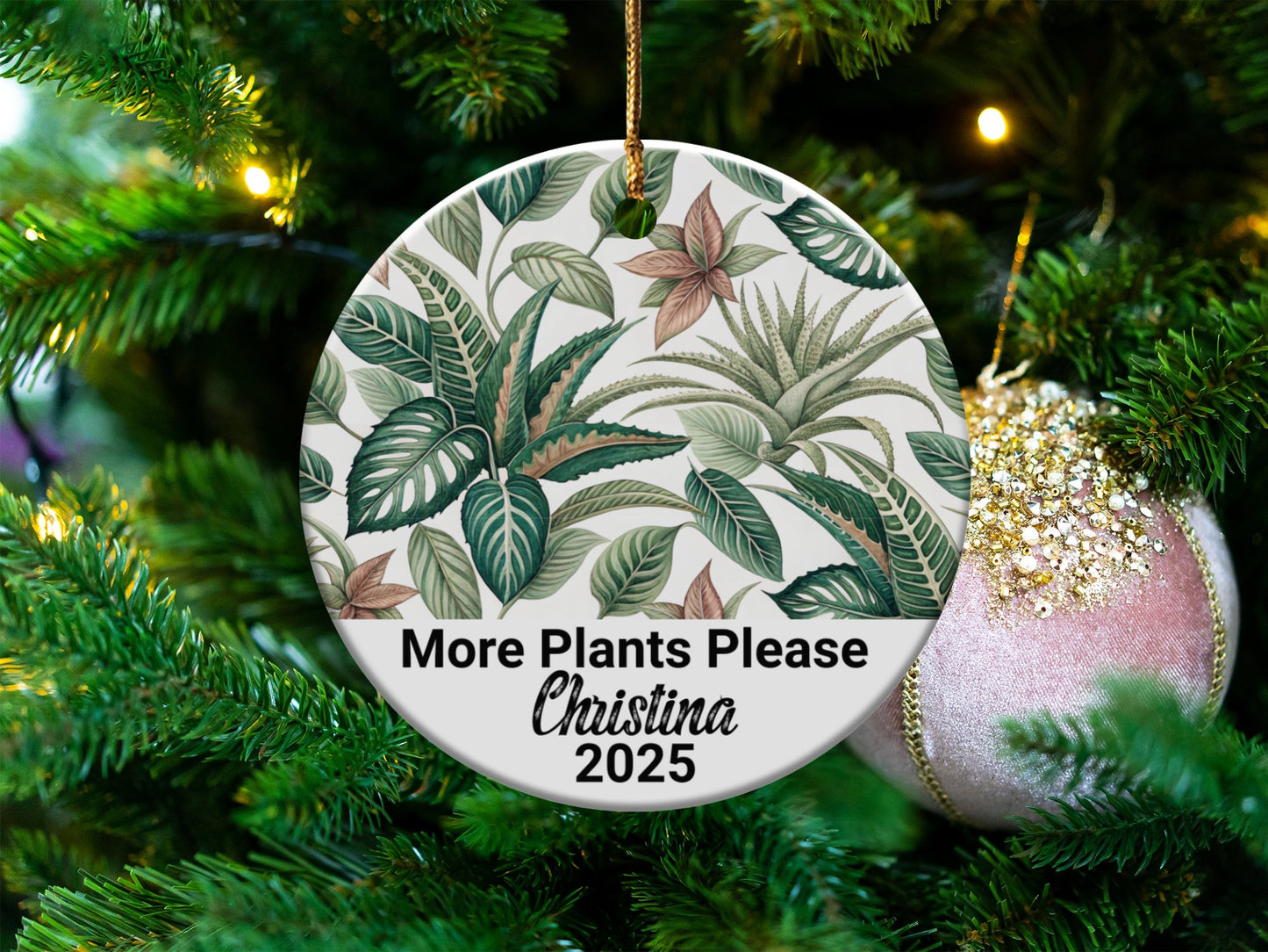 More Plants Please Custom 2025 Ornament product type