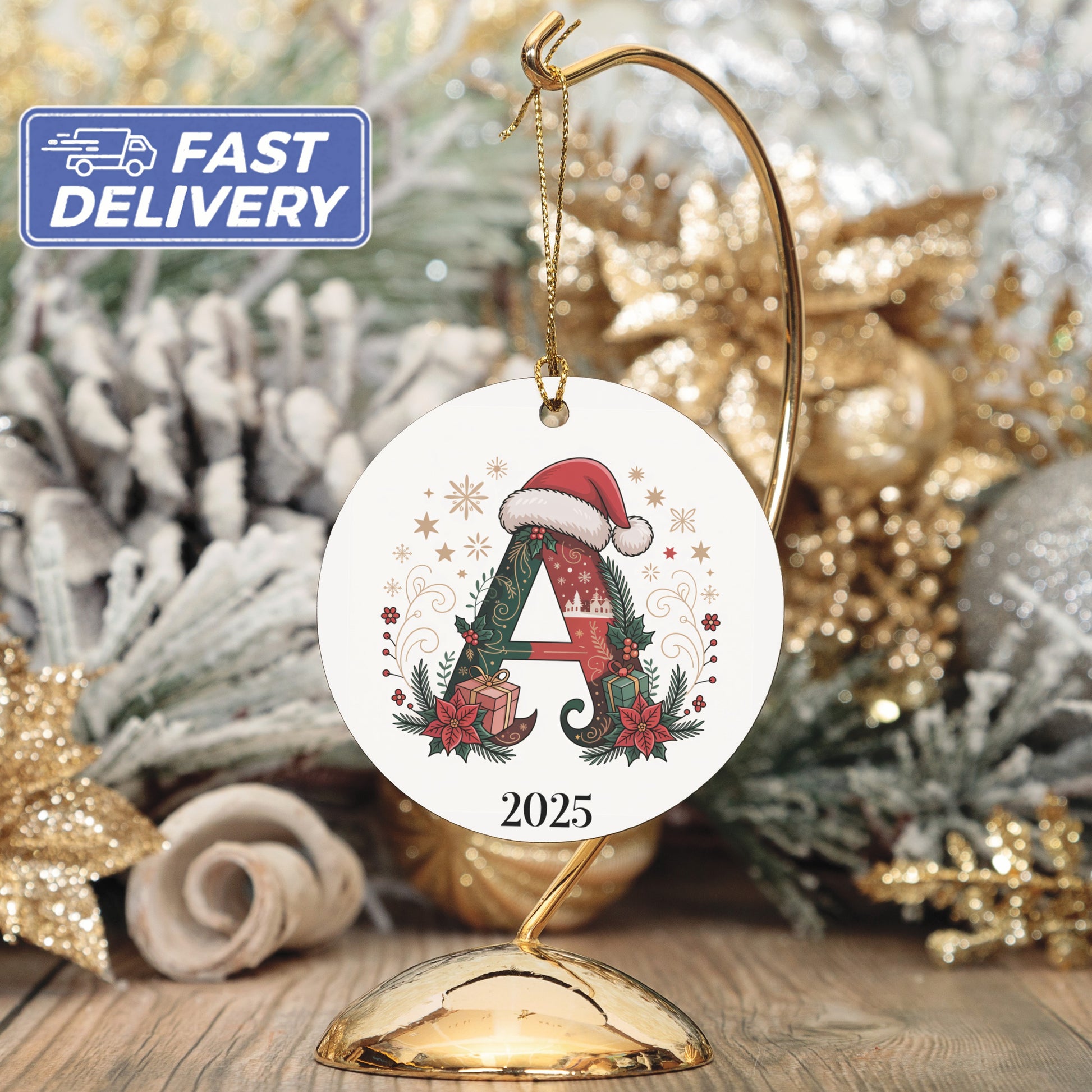 Personalized 2025 Christmas Ornament Holiday Decor product type