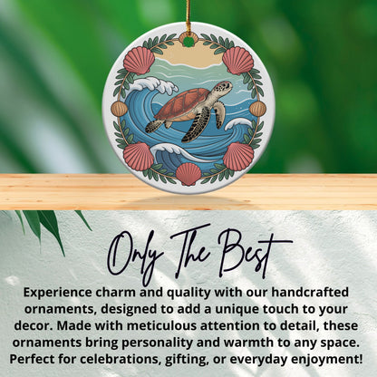 Handcrafted Sea Turtle Ornament Stunning Product