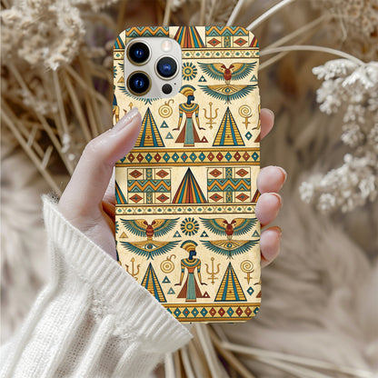 Ancient Egypt Art Pattern Design on a Custom Phone Case - Walk Greener