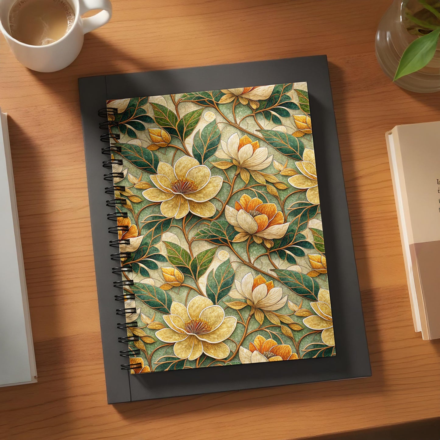 Floral Patterned Spiral Bound Notebook Product
