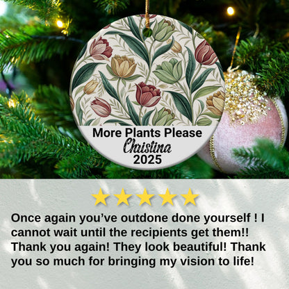 Botanical Christmas Ornament with Floral Design product