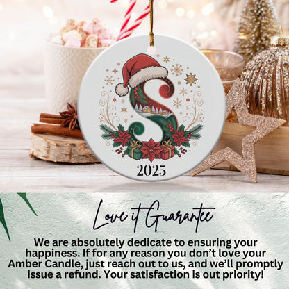 Festive Christmas 2025 Monogram Ornament product type