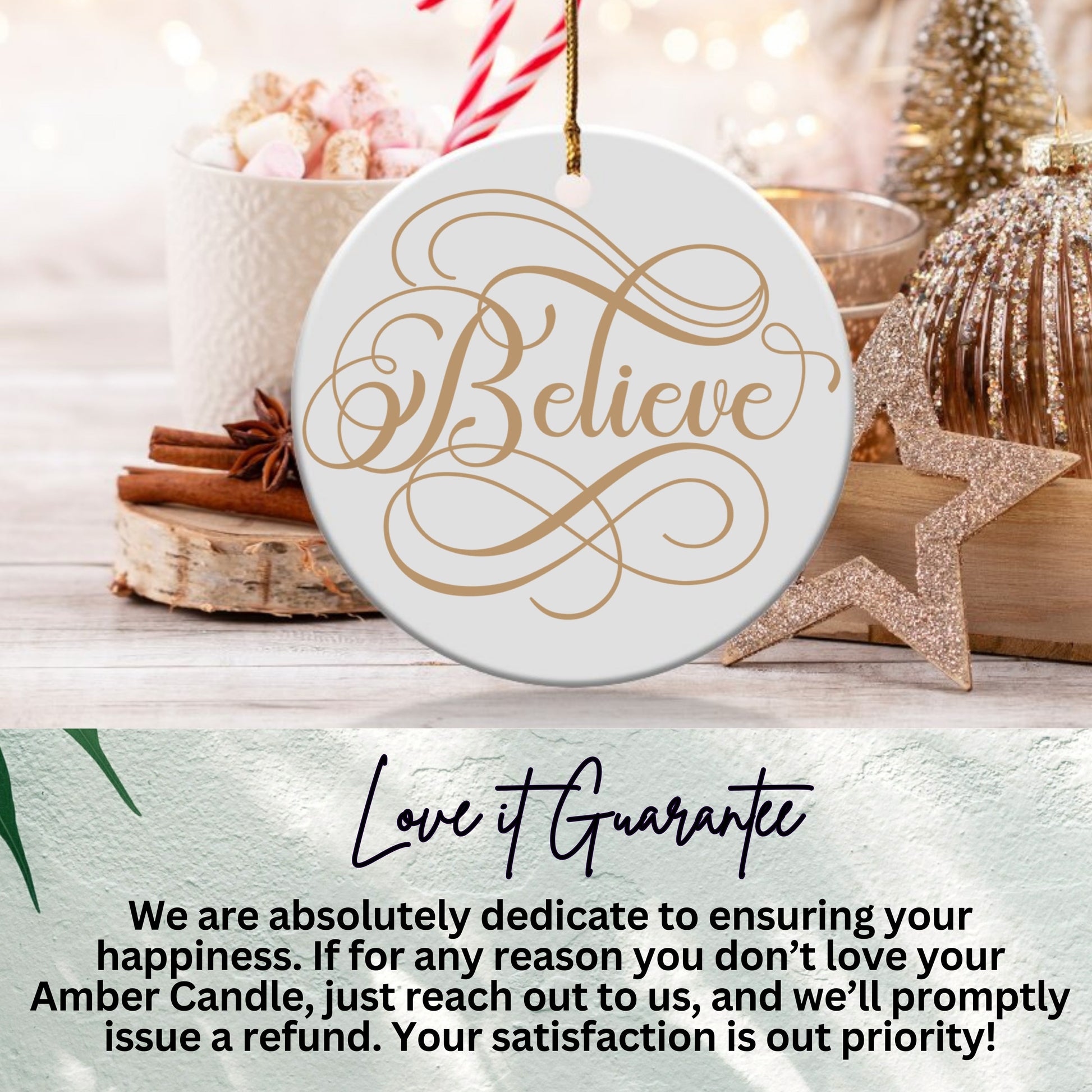 Elegant Believe Themed Decorative Ornament product