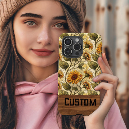 Custom Sunflower Design Phone Case