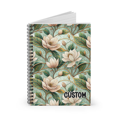 Elegant Floral Pattern Custom Spiral Notebook