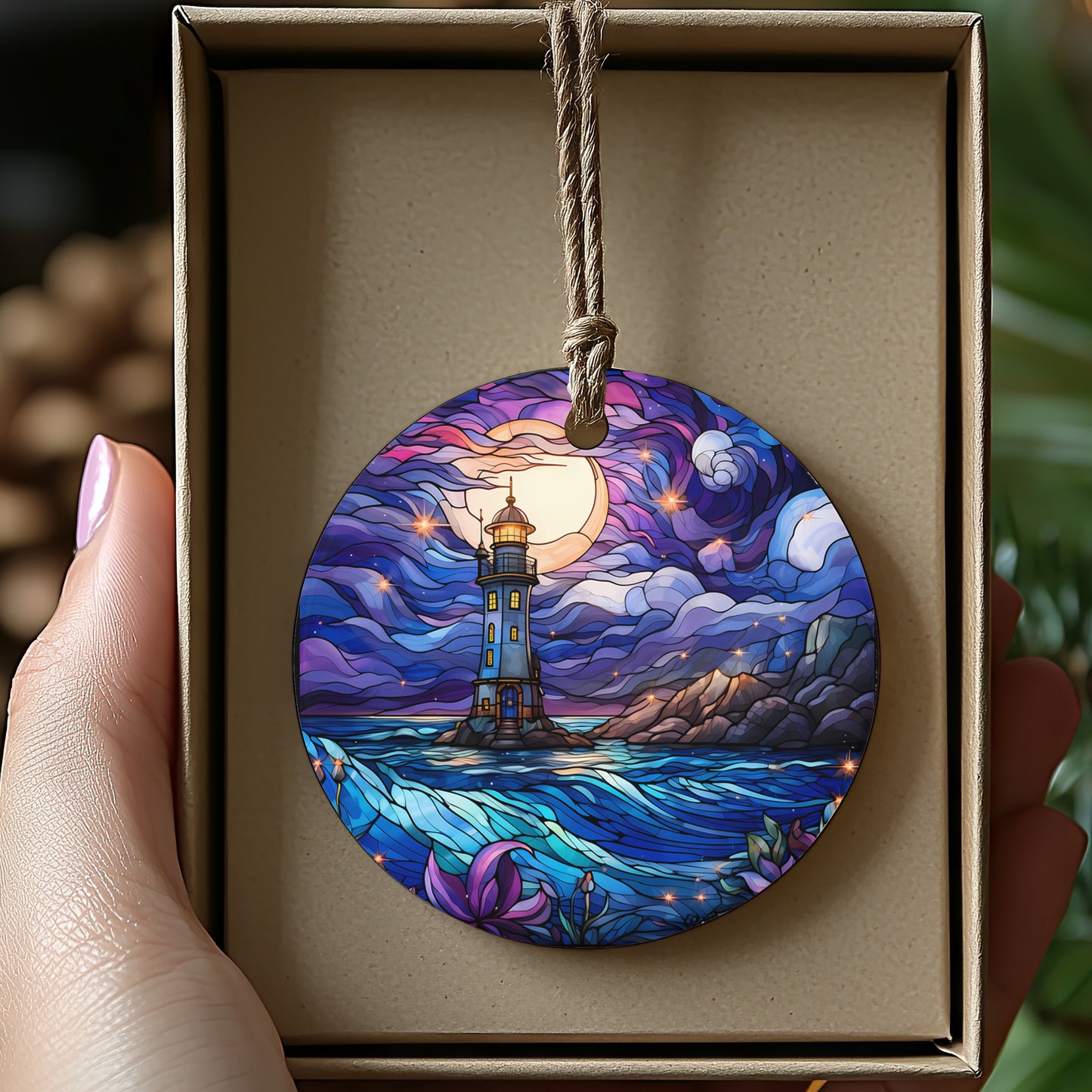 Beautifully Detailed Lighthouse Scene Hanging Product