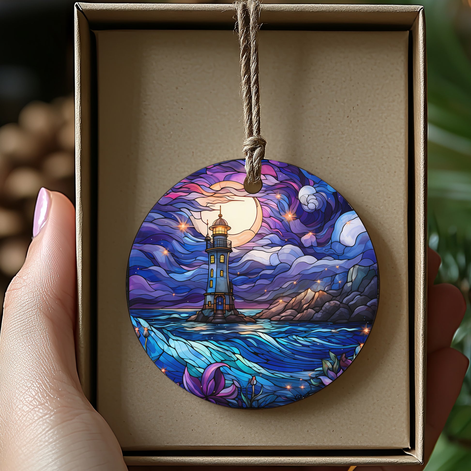 Beautifully Detailed Lighthouse Scene Hanging Product