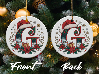 Personalized Christmas Initial Ornament product