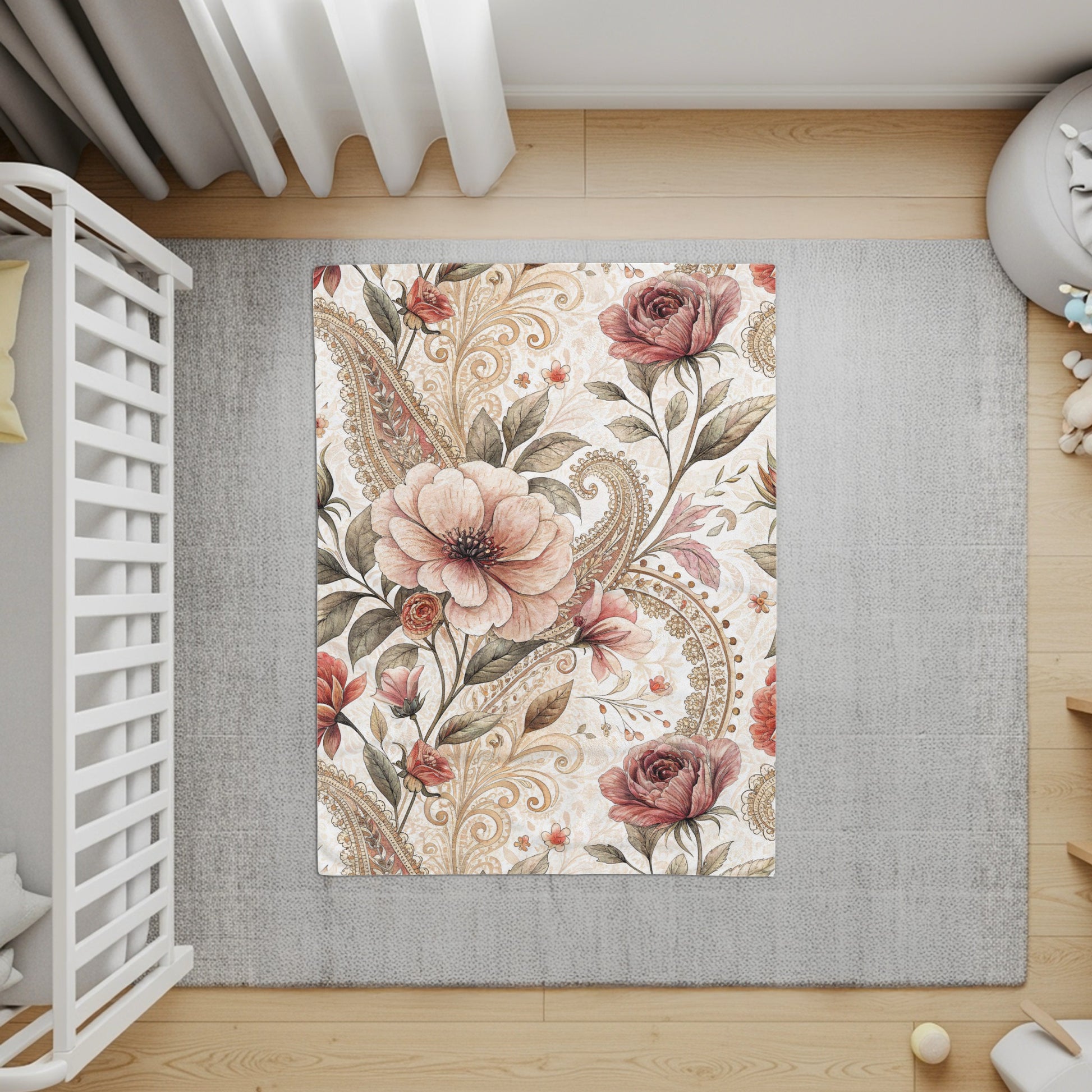 Floral Arrangement Elegant Paisley Pattern Vintage Style - Walk Greener