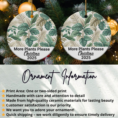 More Plants Please Personalized Ornament product