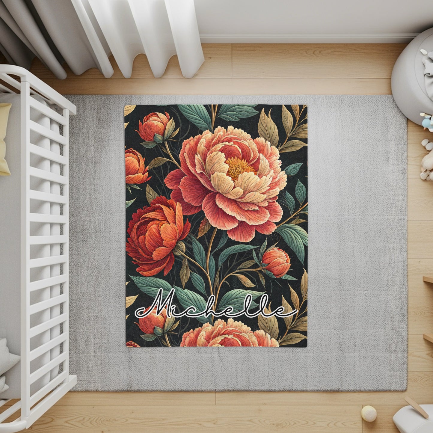 Floral Blossoms with Custom Name for Stylish Home Decor - Walk Greener
