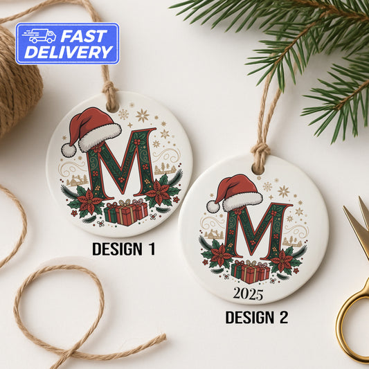 Personalized Christmas Ornaments with Initial M product